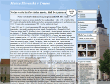 Tablet Screenshot of maticatrnava.sk